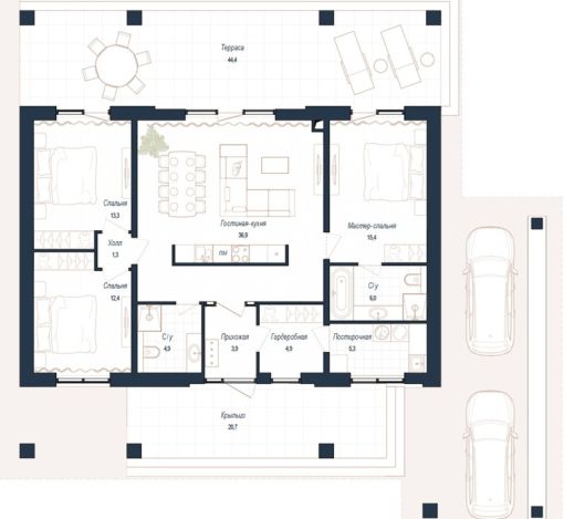 Дом шале в КП Зиккурат