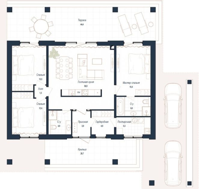 Дом шале в КП Зиккурат