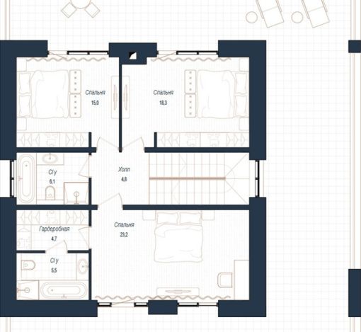 Дом хай-тек в КП Зиккурат