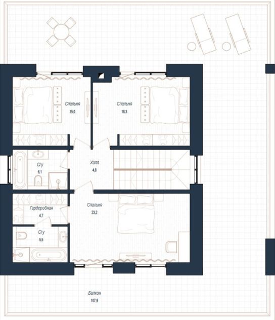 Дом хай-тек в КП Зиккурат