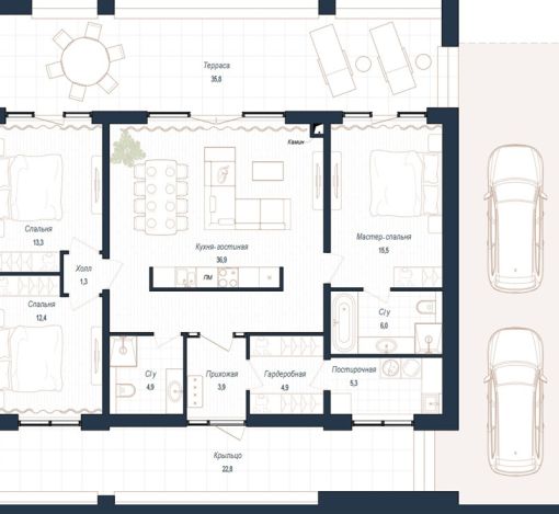 Дом хай-тек в КП Зиккурат