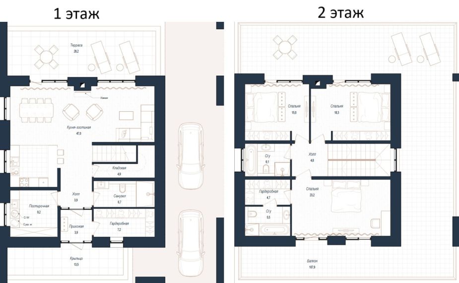 Дом хай-тек в КП Зиккурат