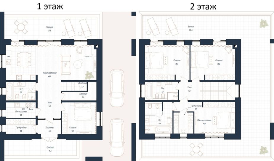 Дом хай-тек в КП Зиккурат